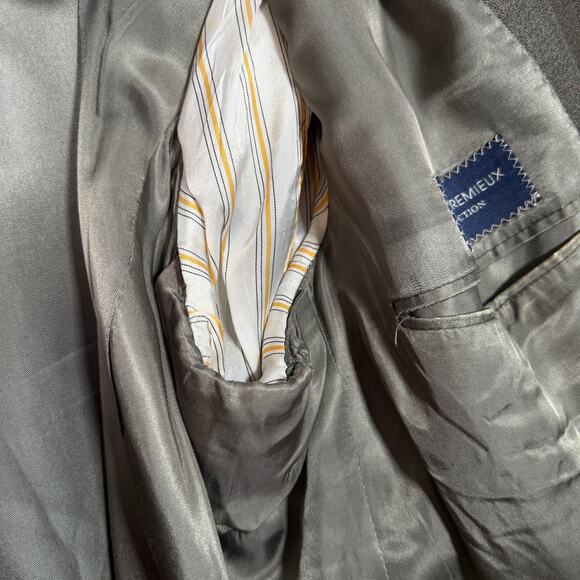 Men’s 48R Italian Wool Blazer Fabric by Loro Piana, Brown Classic Sport Coat - Picture 7 of 9